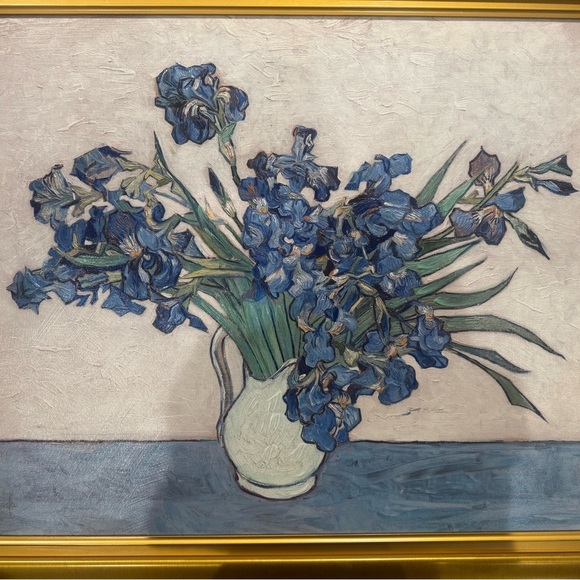 Vincent Van Gogh Irises Framed Iris Bouquet Flowers Floral Wall Art - Picture 3 of 5